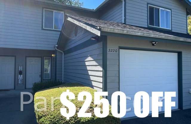 $250 Off the First Full Month!  2 Bedroom University Place Townhome