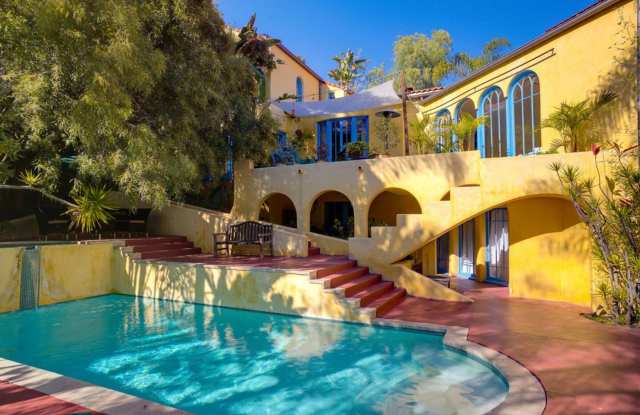 Glorious Gated Private 3 bed/ 3 bath Furnished Spanish Villa with Pool and Hot Tub in the Heart of Los Feliz!