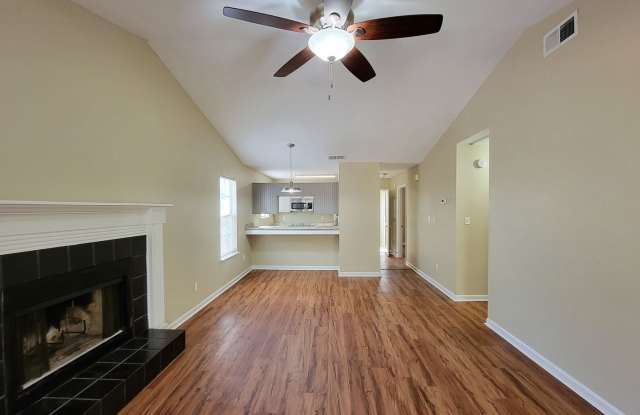 2 bedroom duplex for rent right away off E Mahan, wood floors and fireplace for $1450 per month
