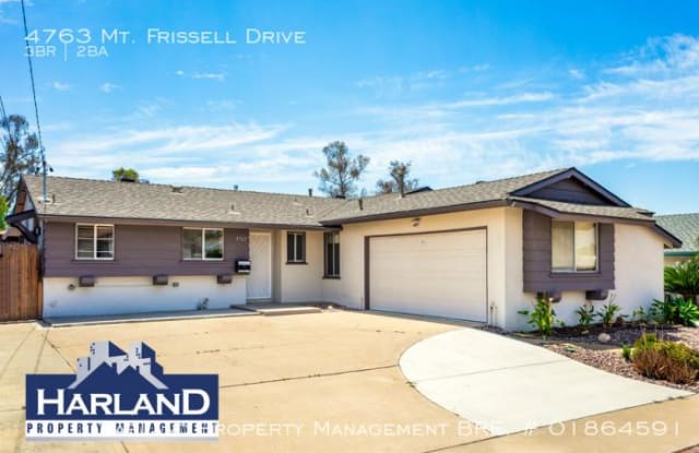 4763 Mt. Frissell Drive - 4763 Mount Frissell Drive, San Diego, CA 92117