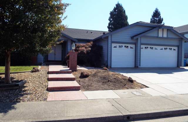 Beautiful Single Story Vallejo Home with Garden Like Backyard  Pool