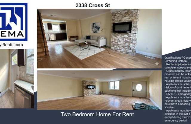 Photo of Philadelphia Rental with Modern Finishes and Stone Accent Wall.