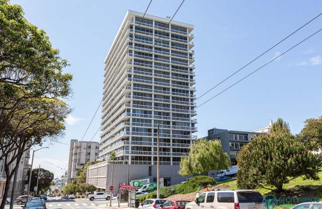 Pacific Heights: 1 Bed 2 Ba w/ Office Alcove, Balcony, Parking, Gym  Doorman on Lafayette Park