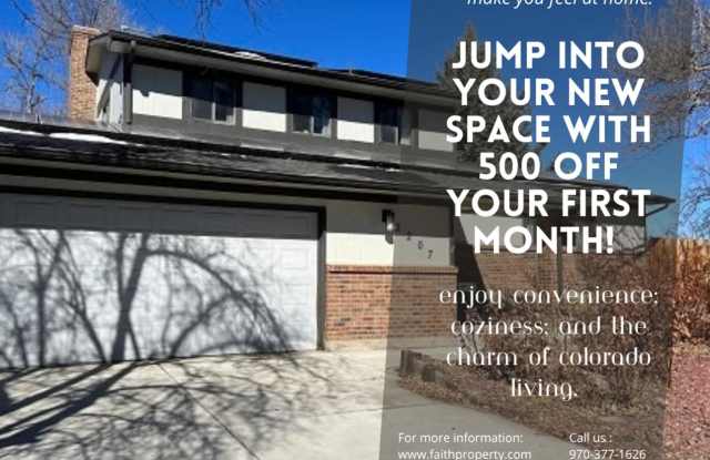 Take $500 Off Your First Month | Room for Everyone – 5 Bedroom Fort Collins Home