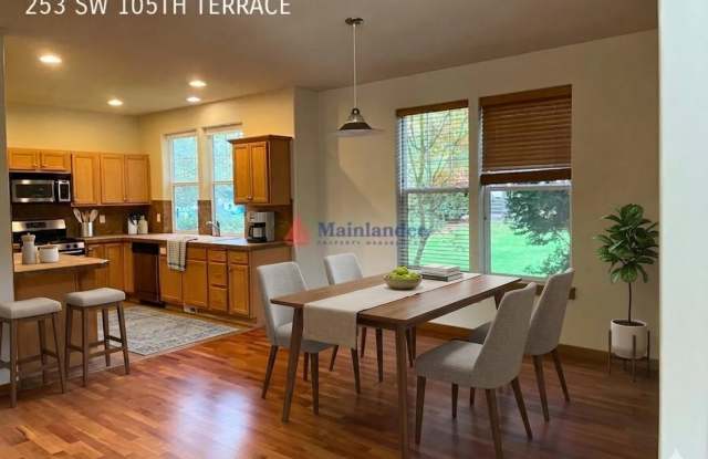 Lovely Corner Lot with Open Floor Plan, High Ceilings, Gourmet Kitchen.