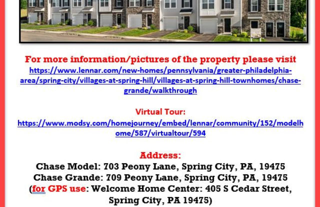 709 Peony Ln Lot 133 Grande - 709 Peony Lane, Spring City, PA 19475