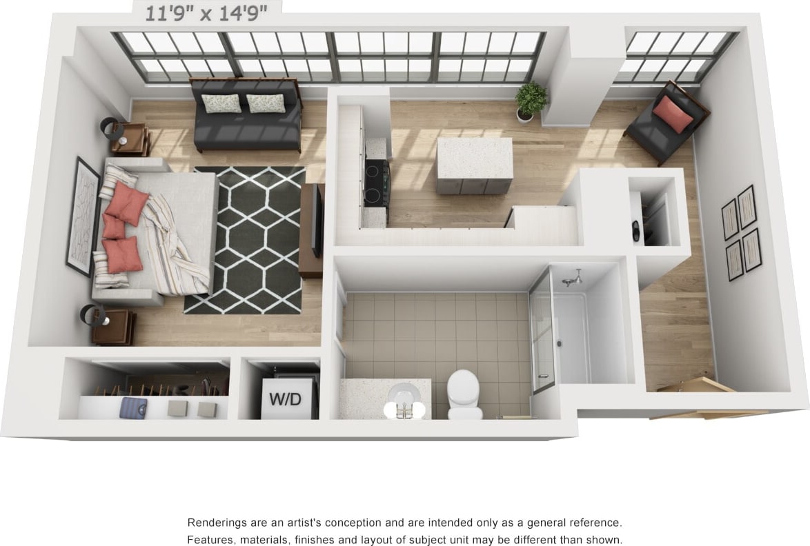 plan klein appartement