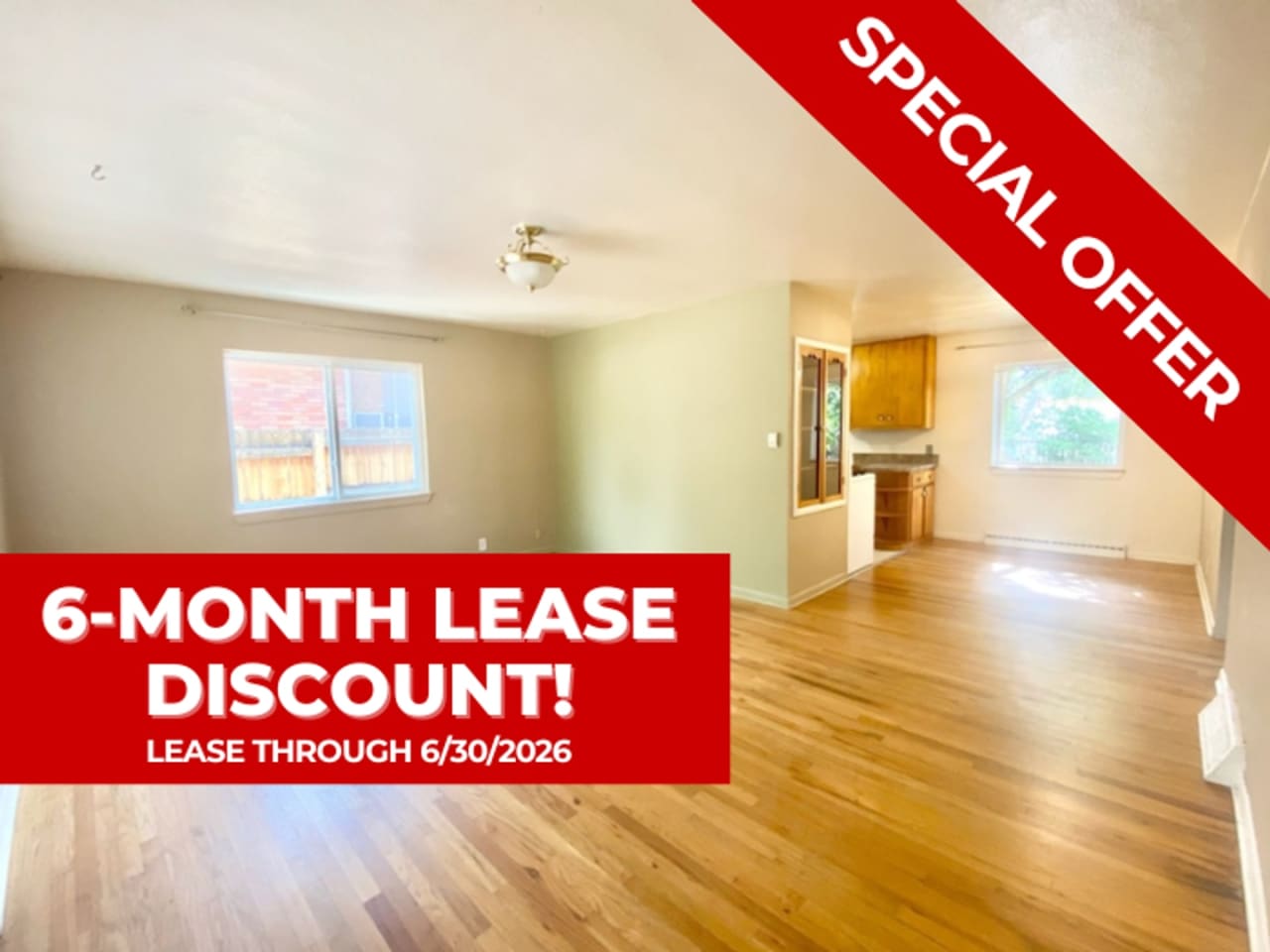 6 Month lease special, $200/mo off per month! Priced at $1795 after discount. Cute House For Rent near CSU  Old Town!