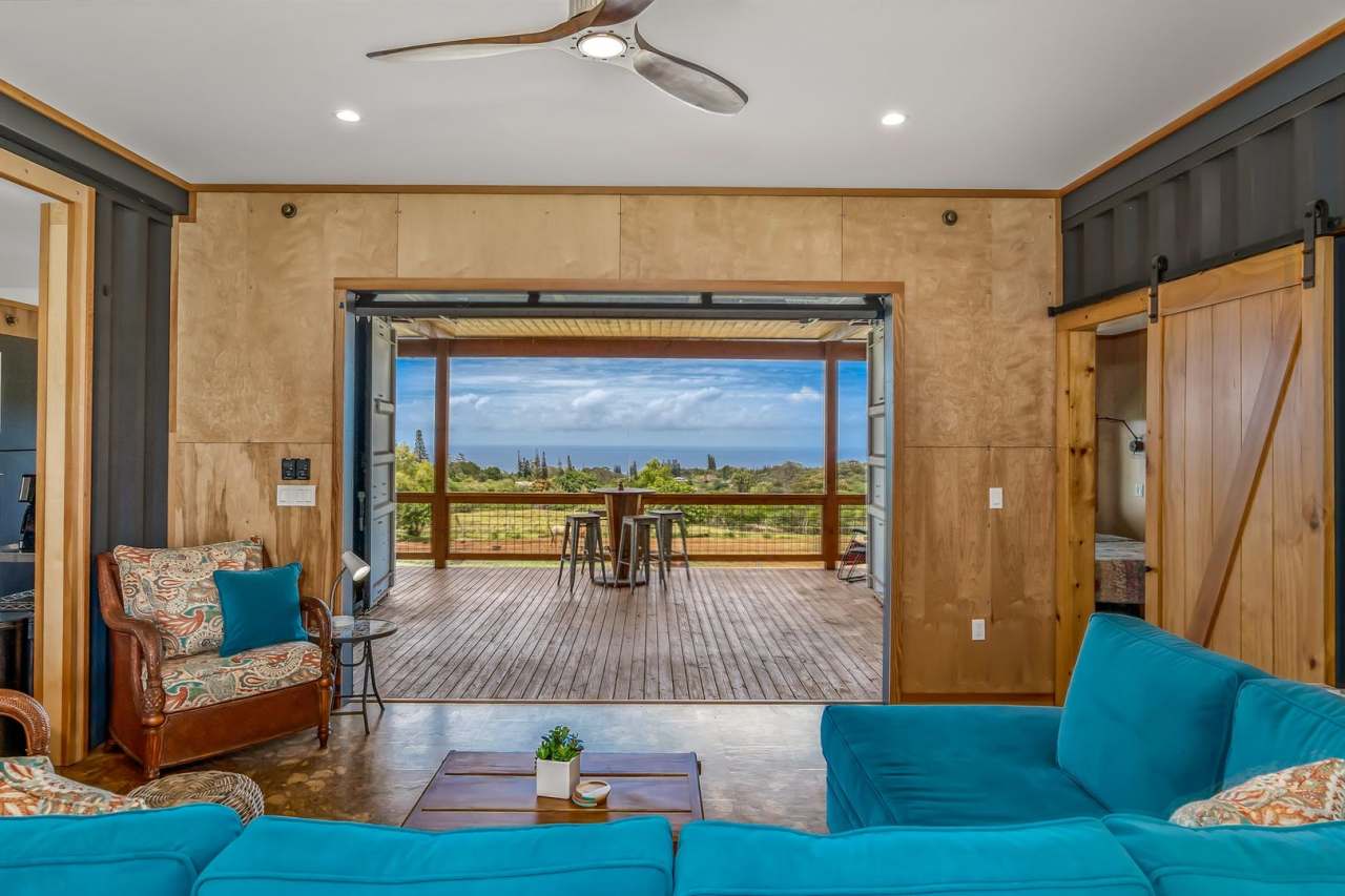 Gorgeous Ocean Views from this Fully Furnished Eco-Friendly 2 Bed/1.5 Bath Gated House in Haiku