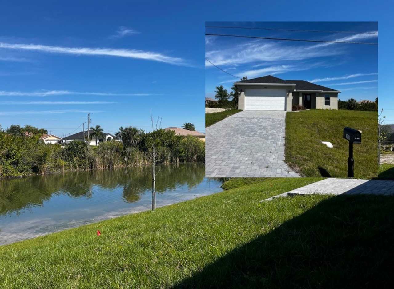 NEW CONSTRUCTION - WATERFRONT FRESH WATER CANAL CONCRETE BLOCK HOME.