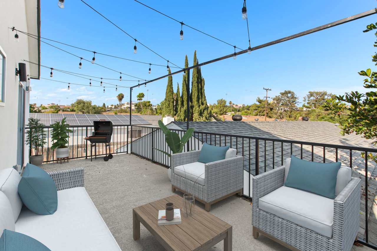 Private balcony + private patio!