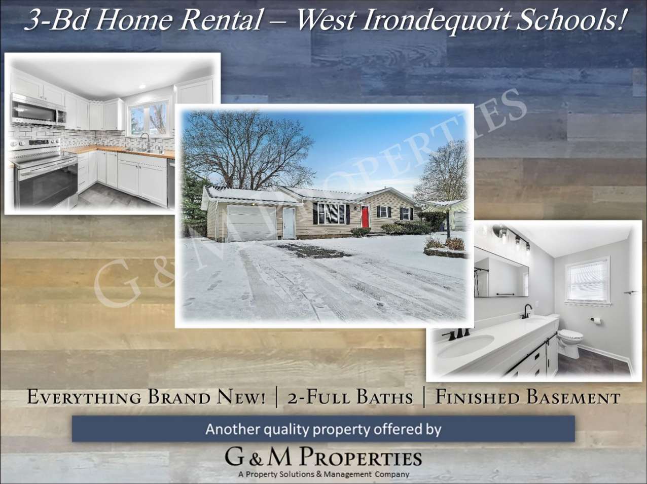 3-Bedroom Single-Family Rental in West Irondequoit - Brand New!!