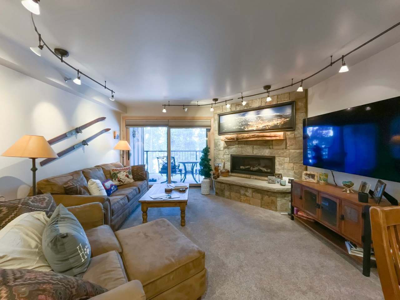 Walk to Town, Overlooking Carter Park, Garage Parking - Updated 2 Bed/2 Bath Available Now for Ski Season