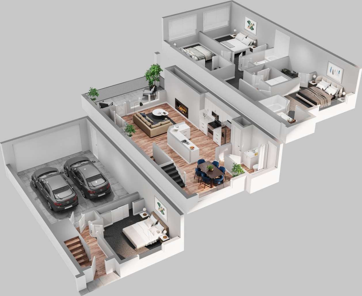 Contemporary 4 Bedroom, 3 Bath Townhome with 2-Car Garage!