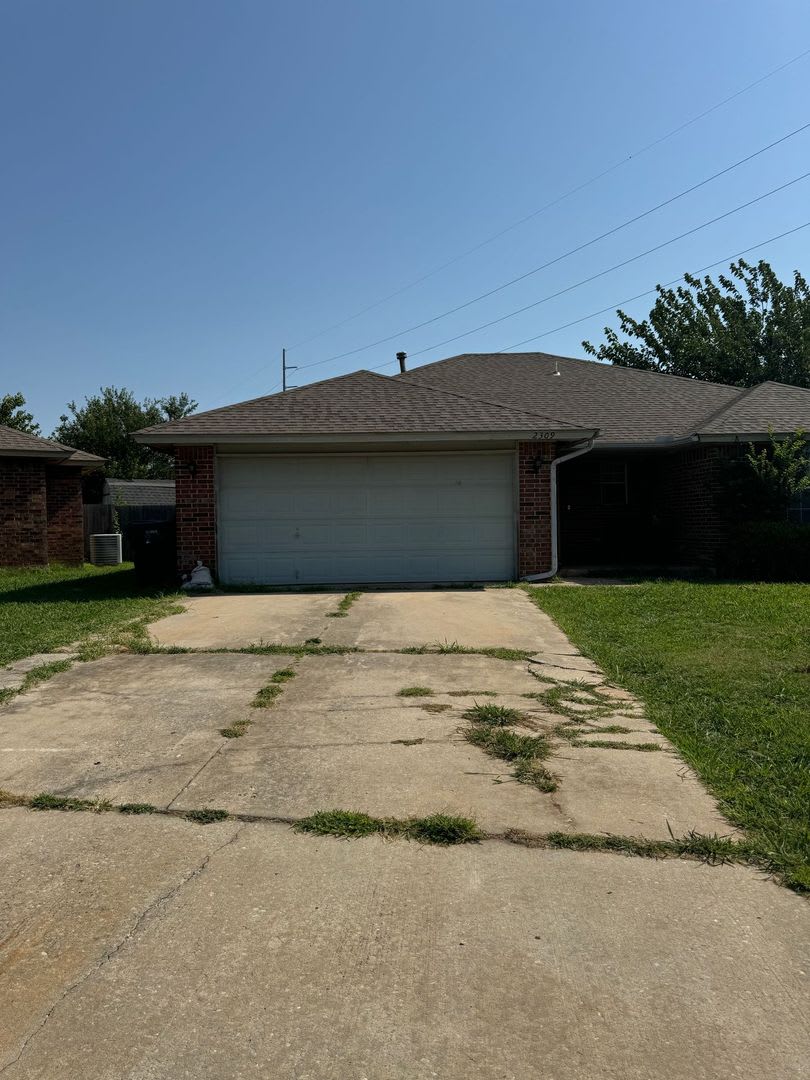 3 bedroom, 2 bathroom, 2 car garage