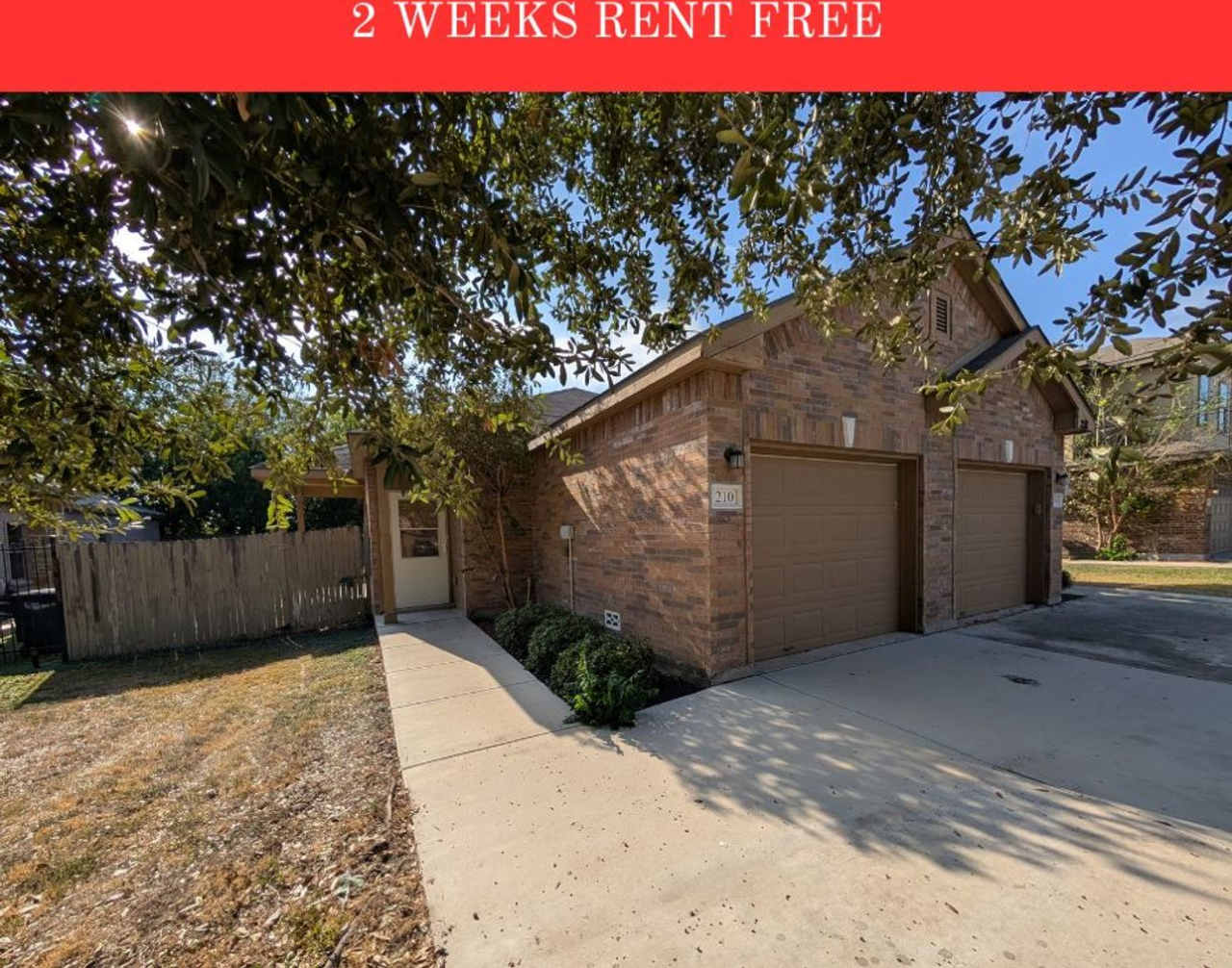Stained Concrete Floors / No Carpet / Fridge / Fenced in Yard / CISD ** 2 weeks free rent**