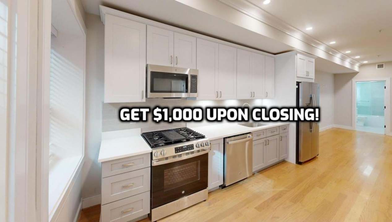 $1k Rebate w Rental! Lux Apt w 2 baths  XL rooms in THEATER DISTRICT! Laundry in Unit!