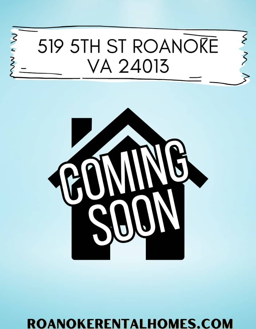 519 5Th St Roanoke VA 24013 3bed/1.5 bath $1195