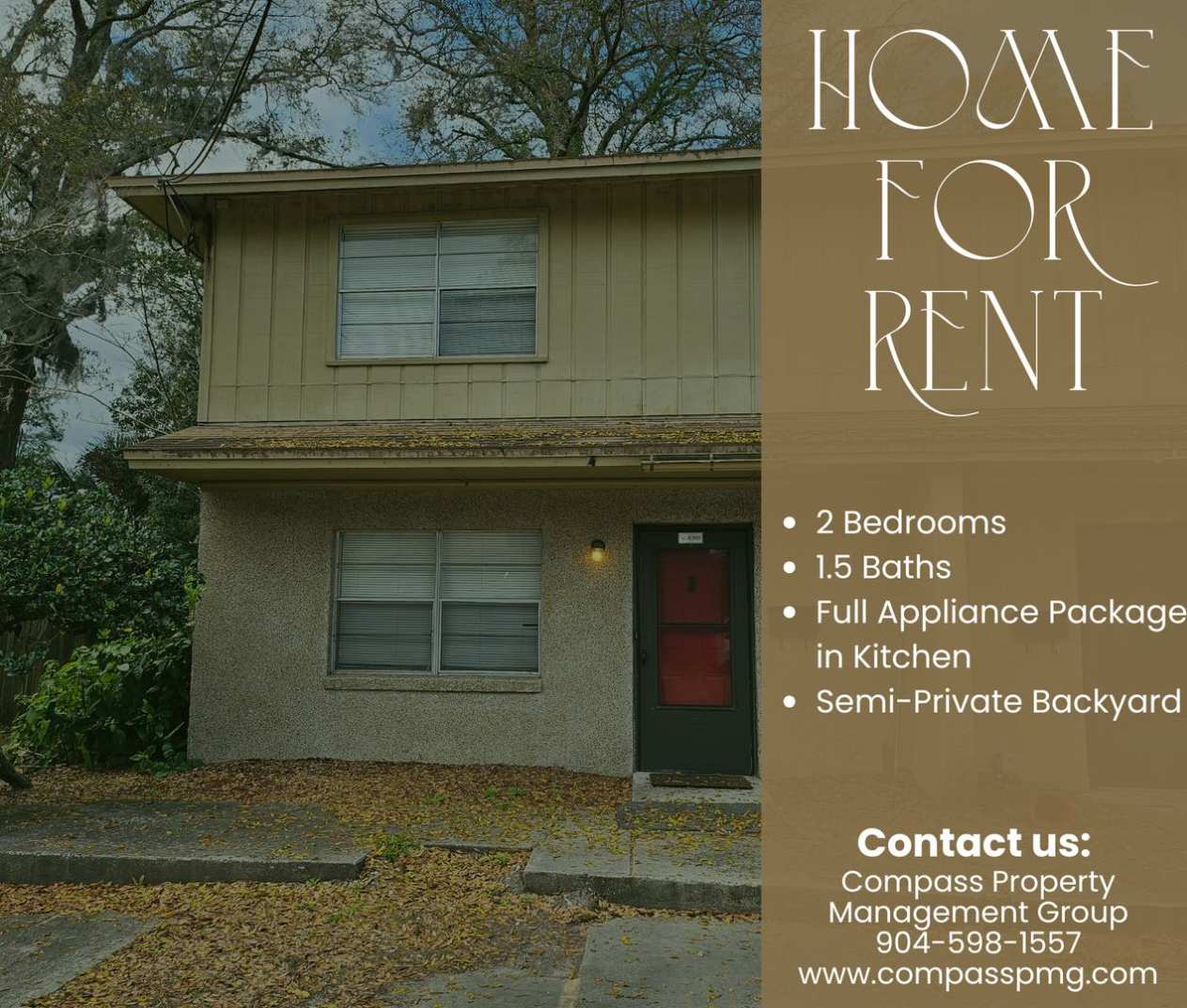 $995 - 2/1.5 - Fresh Unfurnished - Move in Ready!