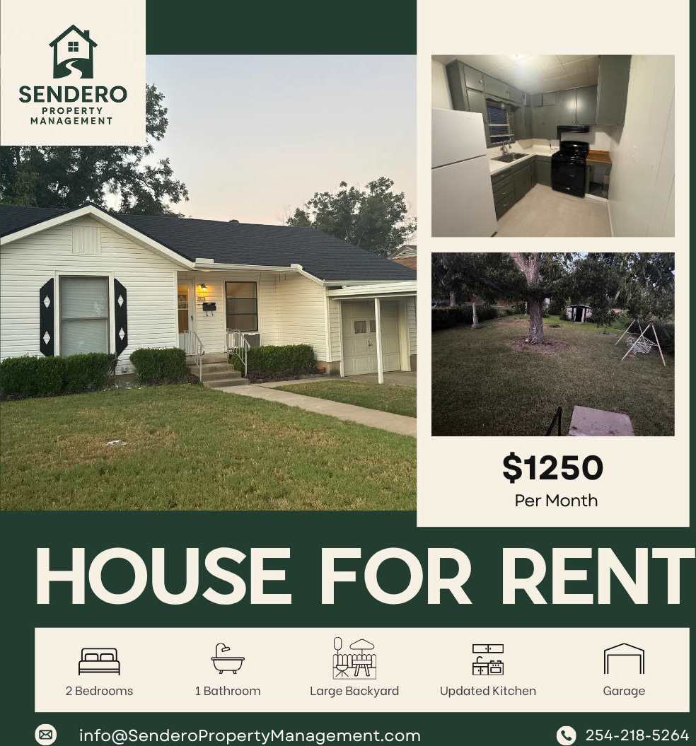 CUTE!!! 2 Bedroom 1 Bath Cute Home with Beautiful Landscaping and Garage