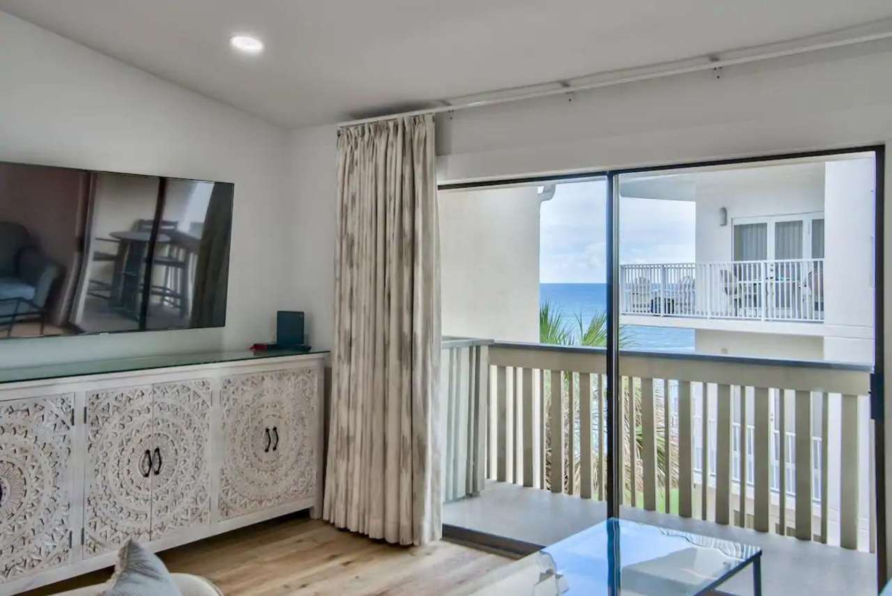 50% off first months rent. Gulf front community, Gulf views from balcony, community pool, walking distance to restaurants and shopping