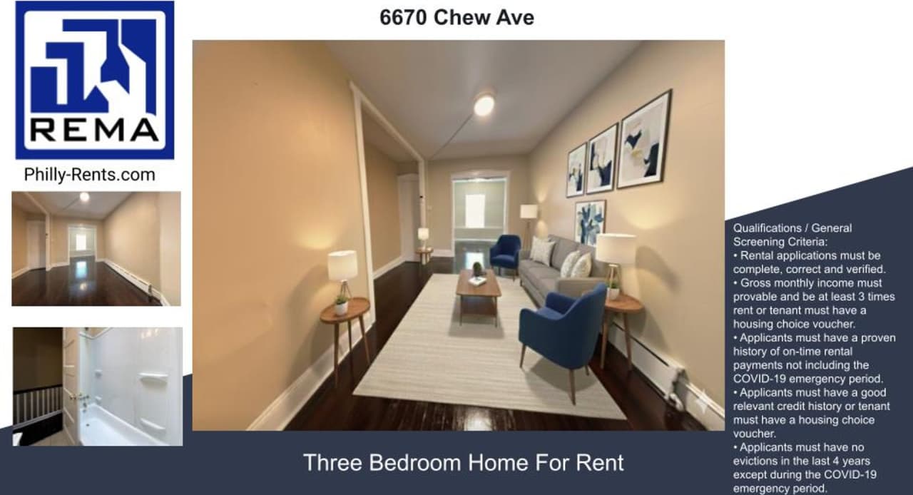 Spacious 3-Bedroom Philly Living: Hardwood Floors  Natural Light