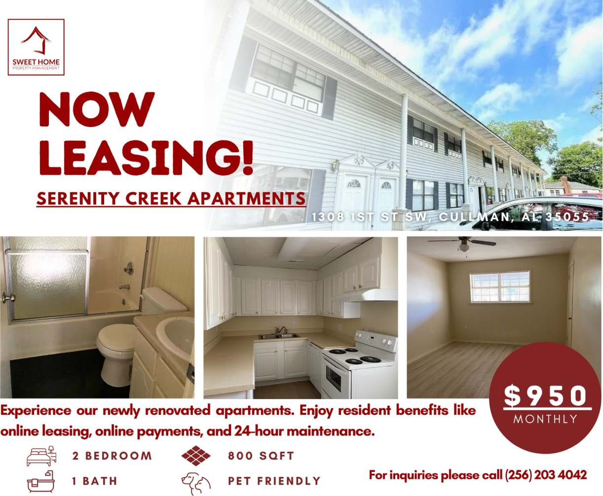 Recently Renovated Units in Cullman AL