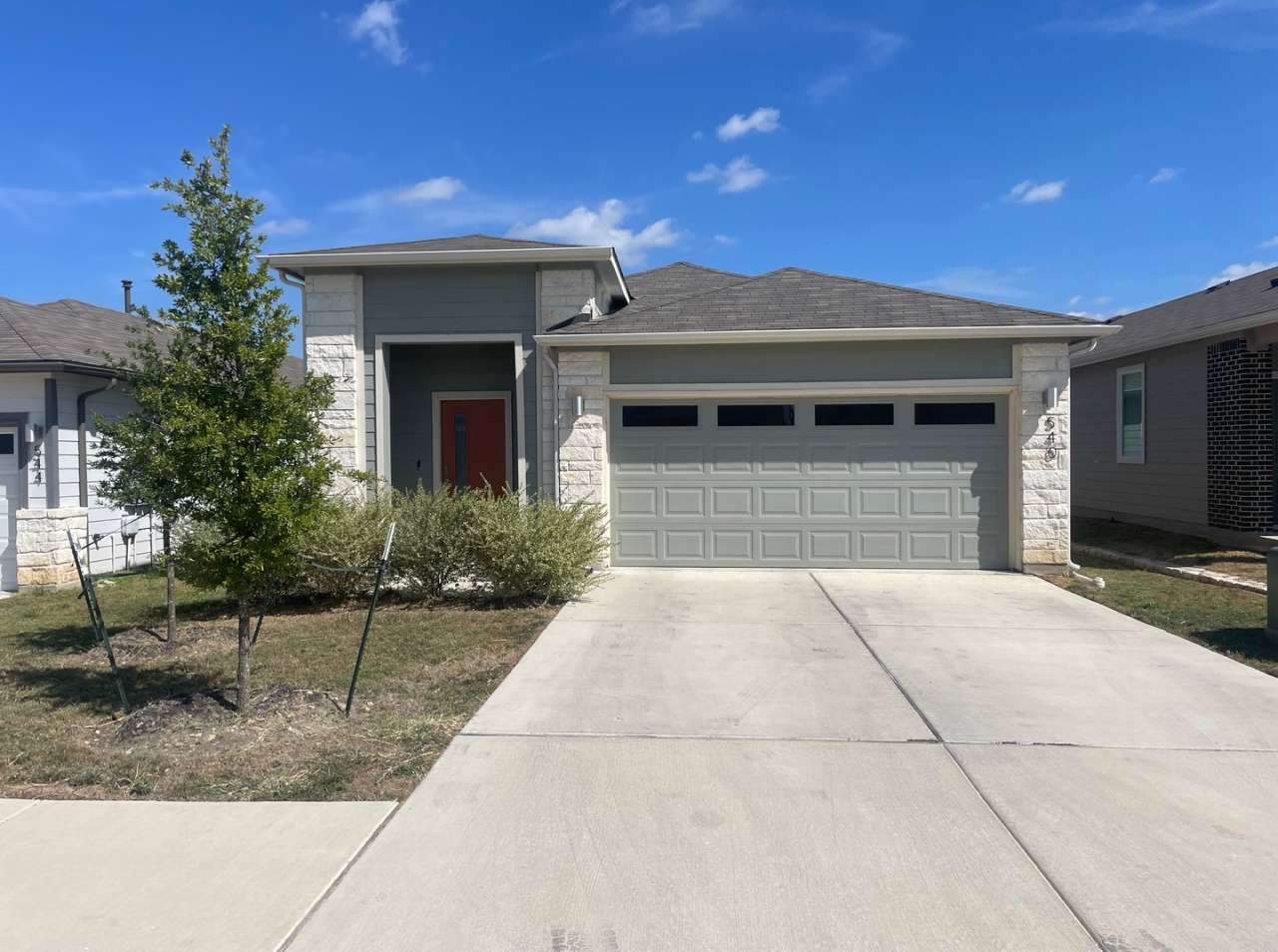 3 bed 2 bath home with attached garage and fenced in backyard built in 2023