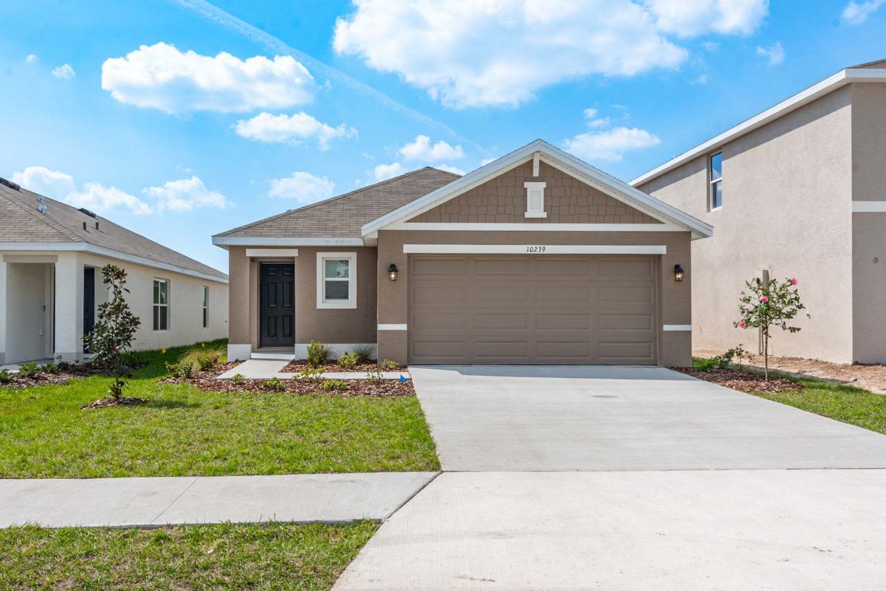 3 bedroom 2 bathroom 2 car garage home with pond view