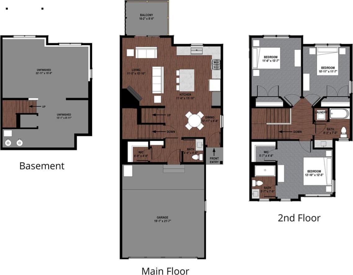 Sunflower | Three Bedroom - Basement View-out