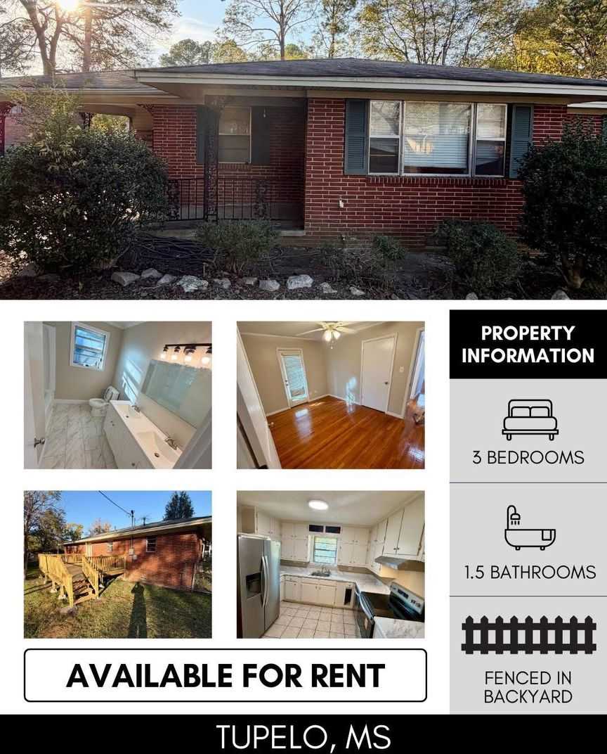 Freshly Renovated 3BR Home in Quiet Tupelo Neighborhood - 623 Maynard Drive