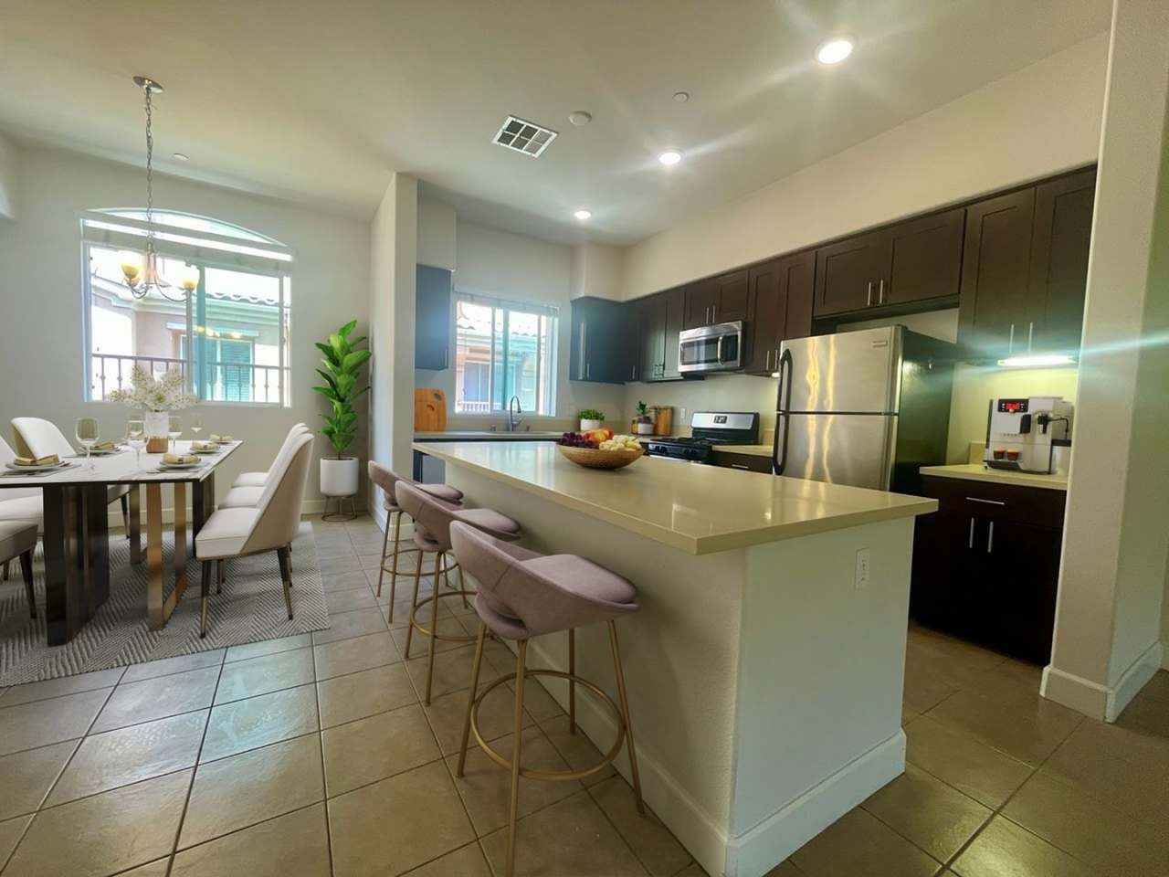 3 Bed, 3 Bath Gated Modern Townhome – 2-Car Garage, 2 Balconies, All Appliances  AC