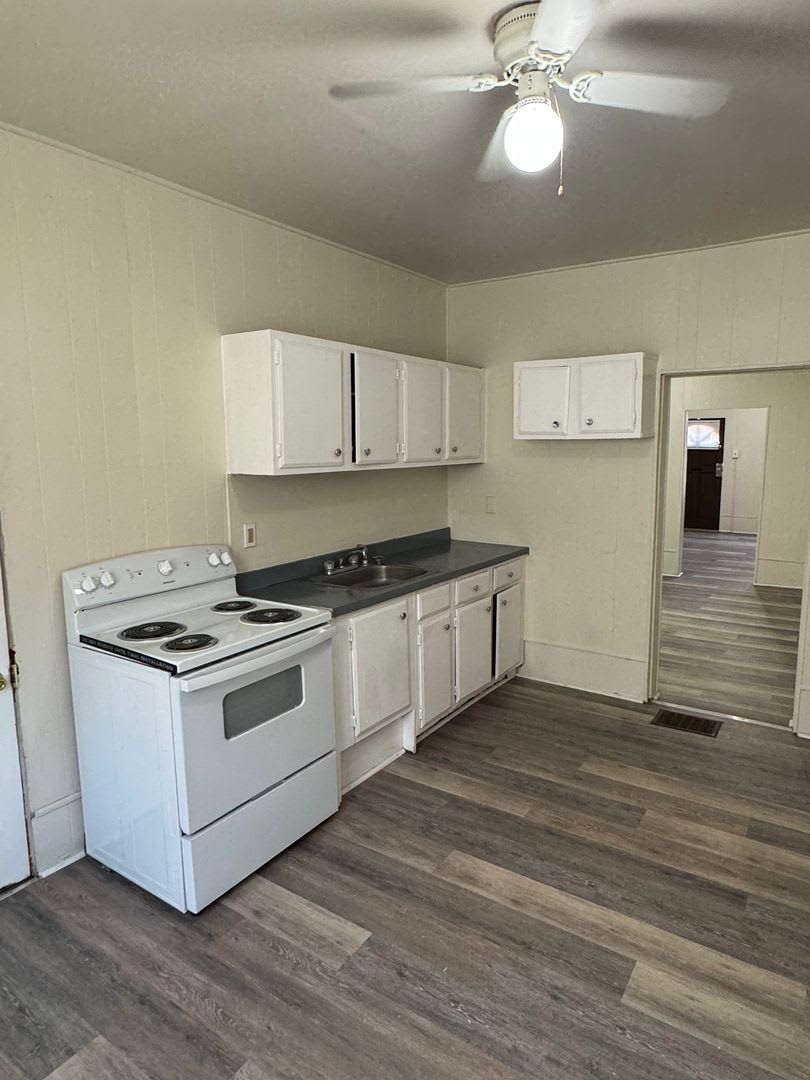 3 bedroom, 1 bath, 3 story half double house