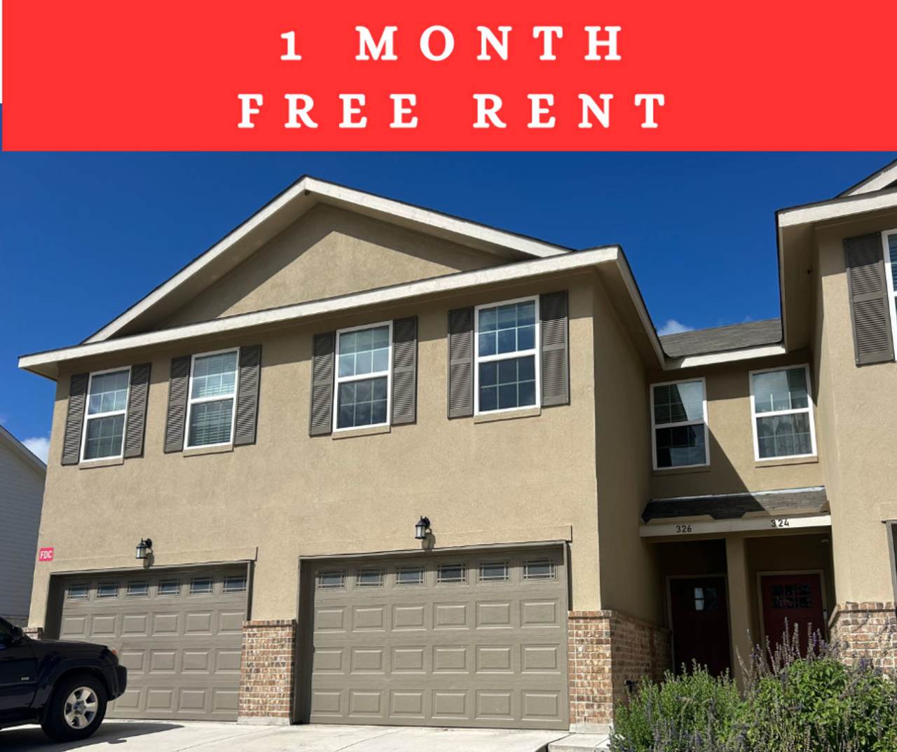 1 MONTH FREE RENT/ 3/2.5/1.5 / Easy Access to IH 35 / Fridge, Washer, Dryer Included/ Fenced in Yard / NBISD