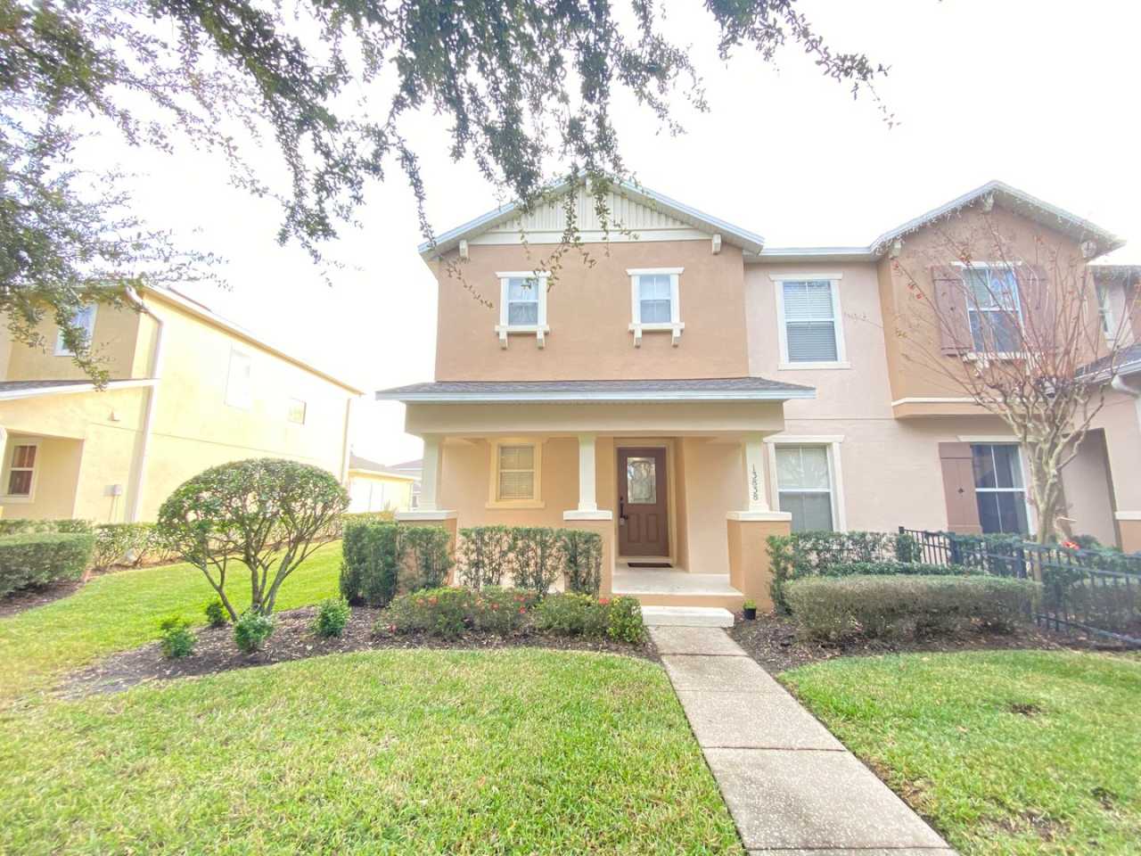 Avalon Park corner end Townhome featuring 3 bedrooms, 2.5 baths, plus office, and 2 car garage.