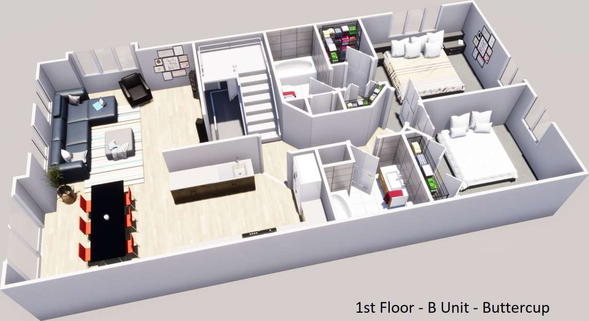 3Br/ 3Ba Townhome, Buttercup