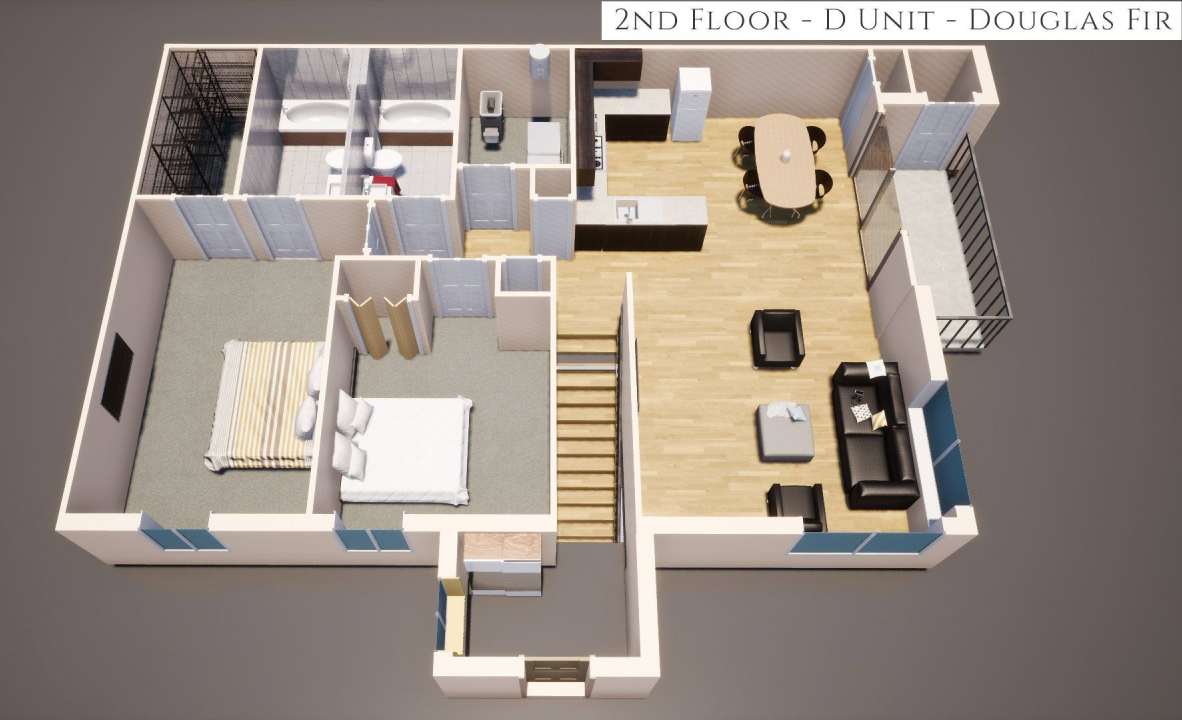 Douglas Fir-2Br/2Ba Rental Home-Second Floor