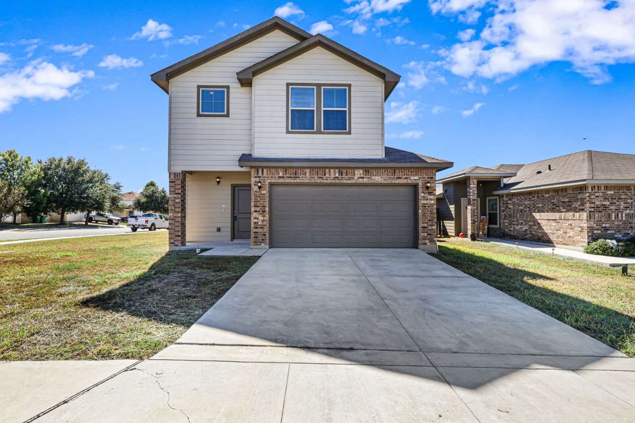 This beautiful home sits on a corner lot