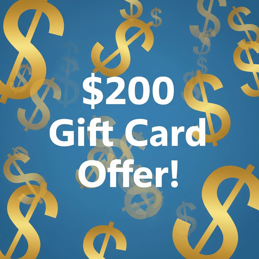 $200 Visa gift card offer!