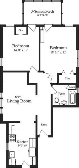 Nice 2 bed with office