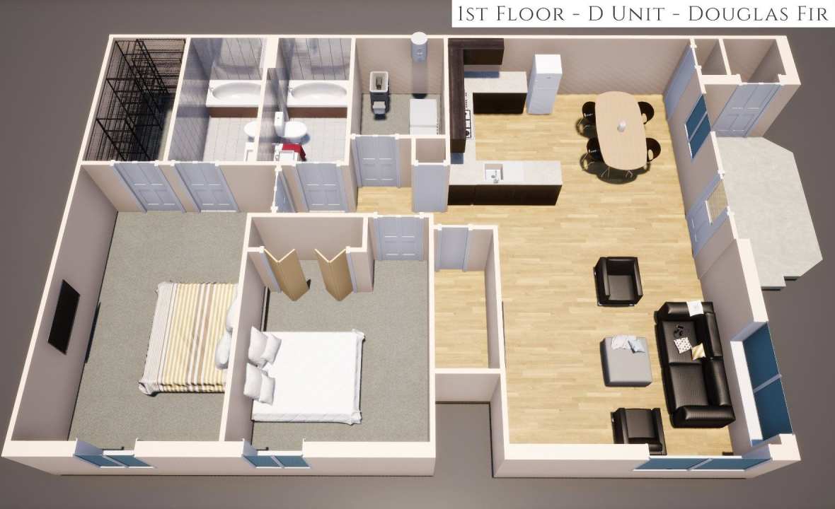 Douglas Fir-2Br/2Ba Rental Home-First Floor