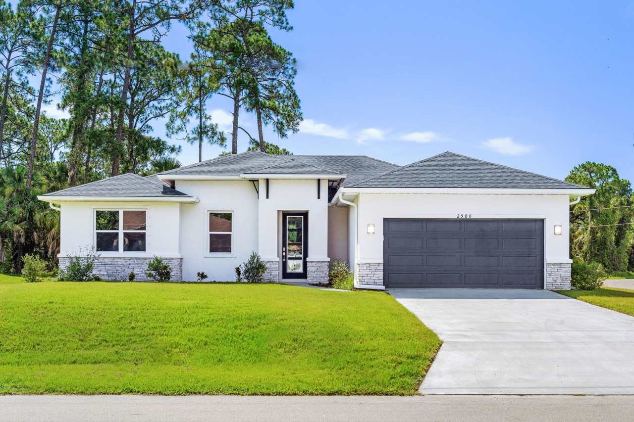 Brand-new construction home with modern design, high-end finishes, and plenty of space