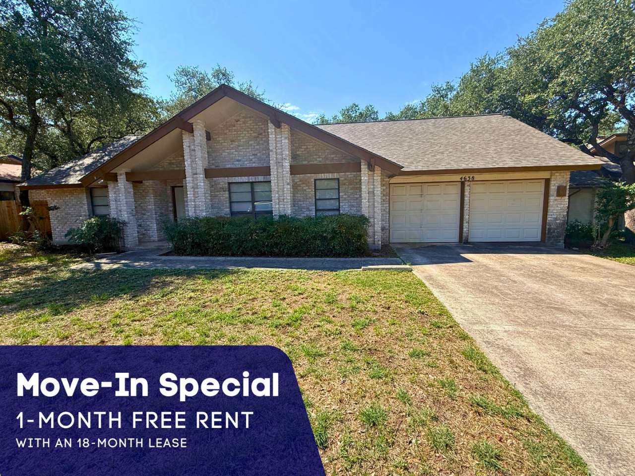 Move-In Special. 1 Month Free at 4638 Shavano Woods