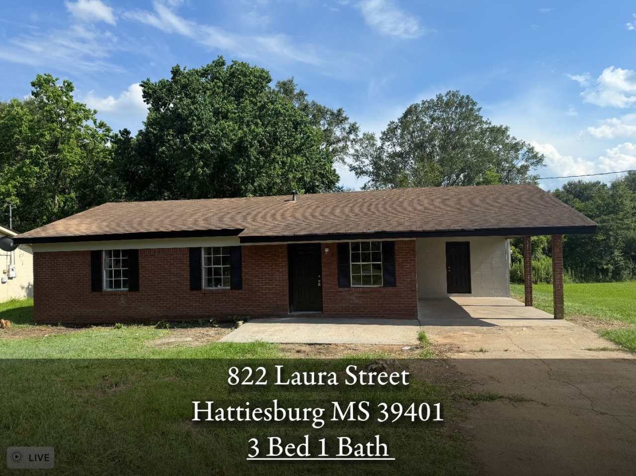 3 Bed 1 Bath House for Rent