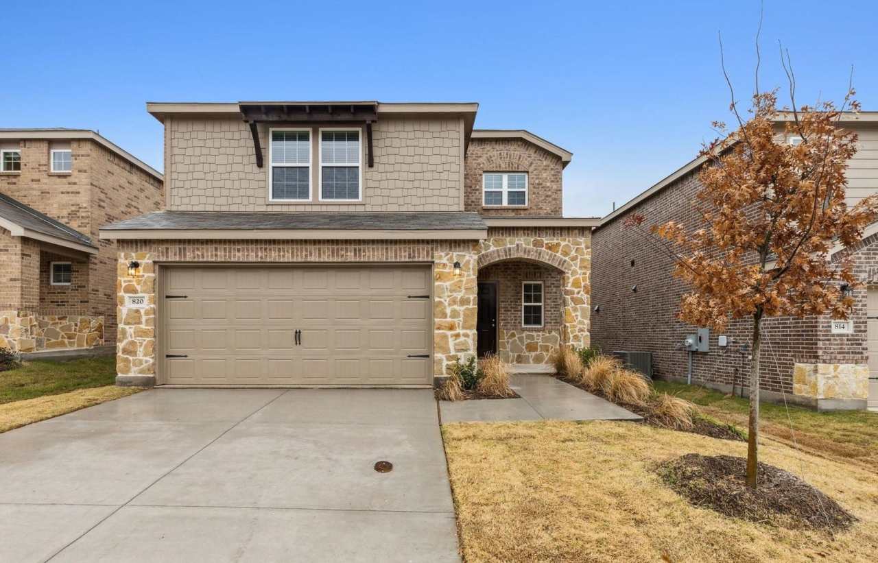 New Construction – Lake Meadow is a beautiful community in Princeton featuring the two-story Lincoln, Elevation R.