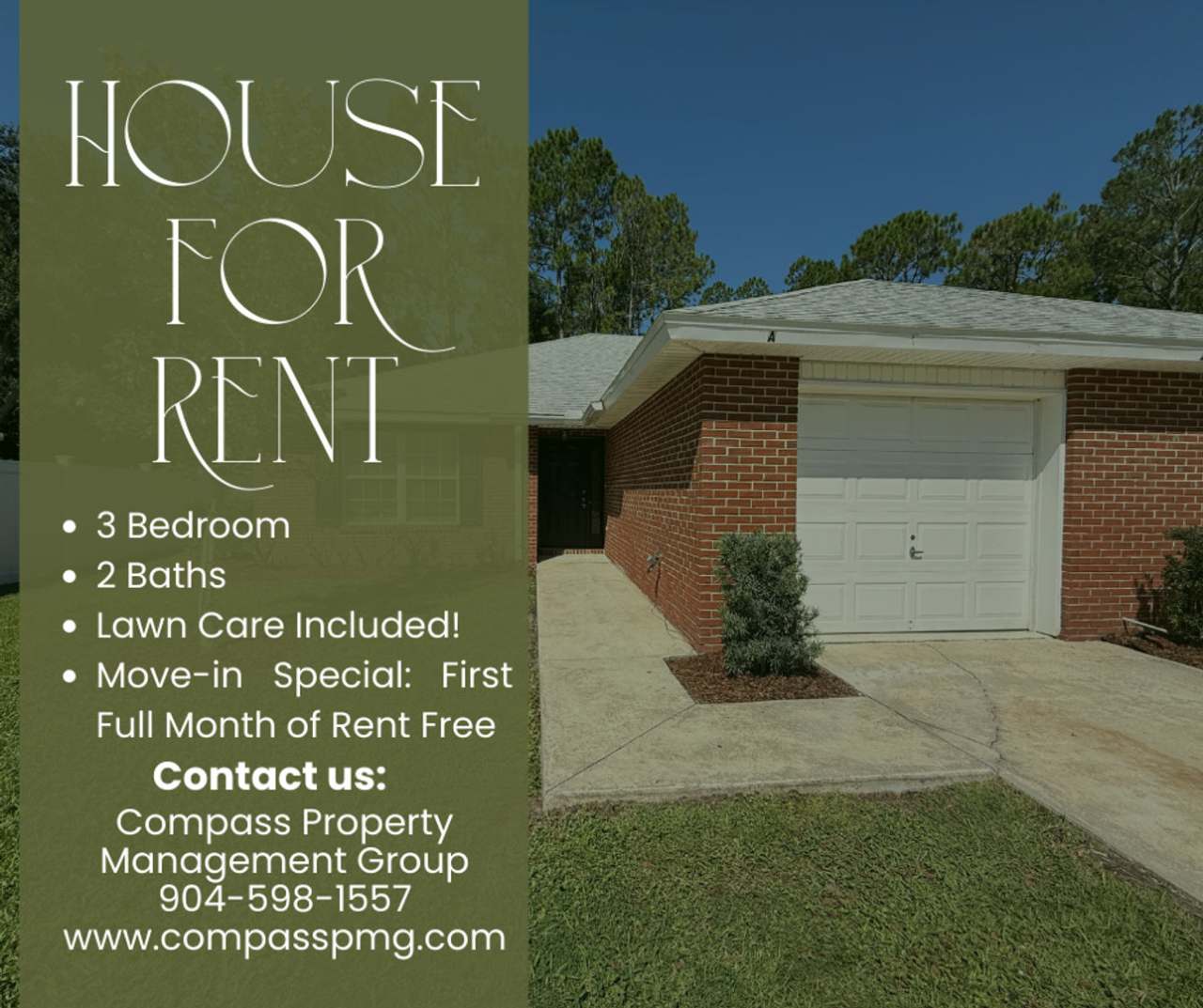 Charming 3-Bedroom Home with Garage – Lawn Care Included!