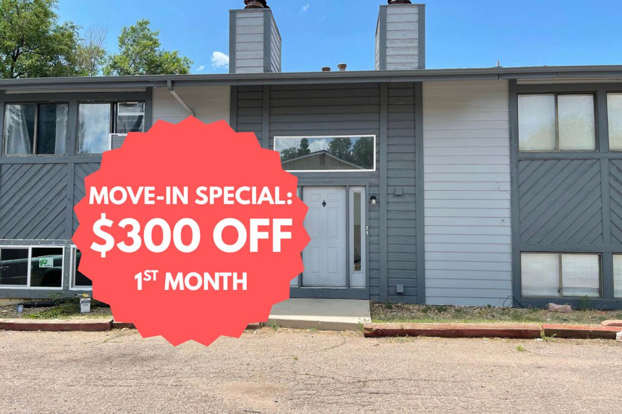$300 OFF FIRST MONTH | $1162 | 2BR/1BA 4Plex located near Valley Hi Golf Course in Colorado Springs