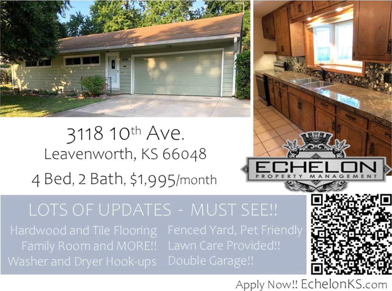 Lawn Care Provided!! 4 Bed, 2 Bath, Double Garage!!