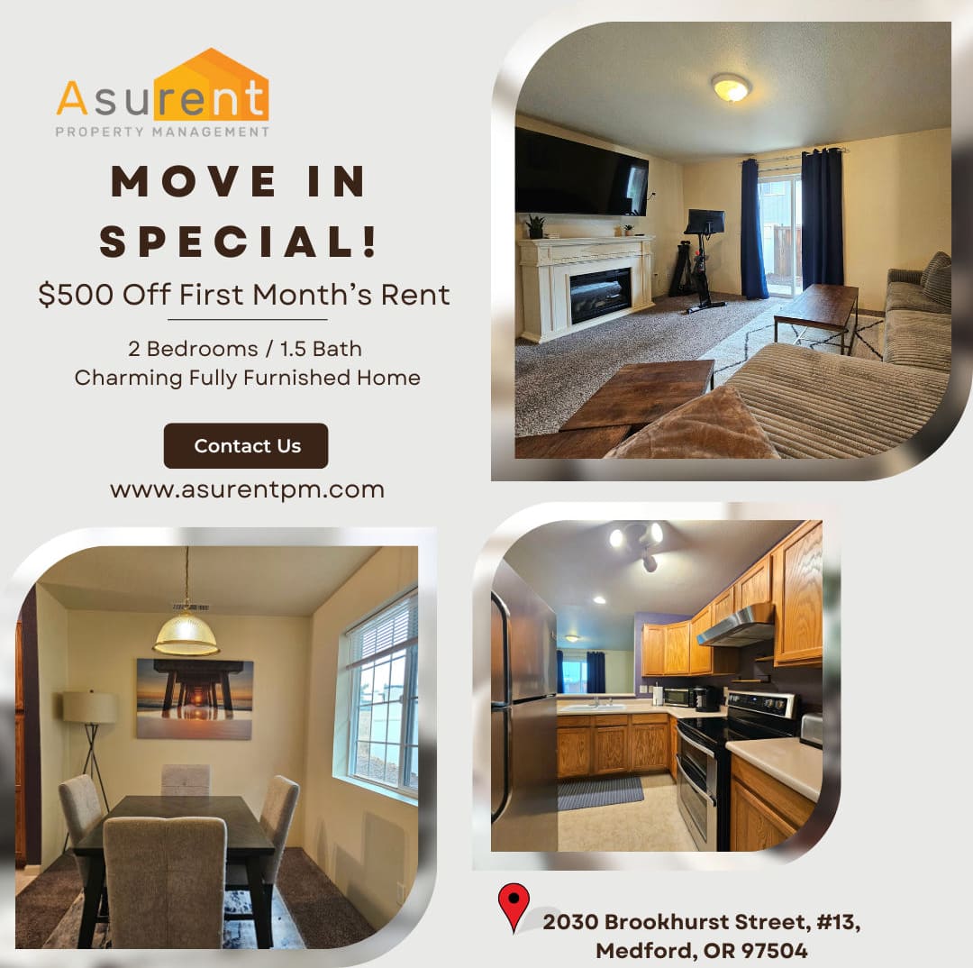 Charming Fully Furnished Home located in the vibrant city of Medford! MOVE-IN SPECIAL: $500 Off First Month's Rent