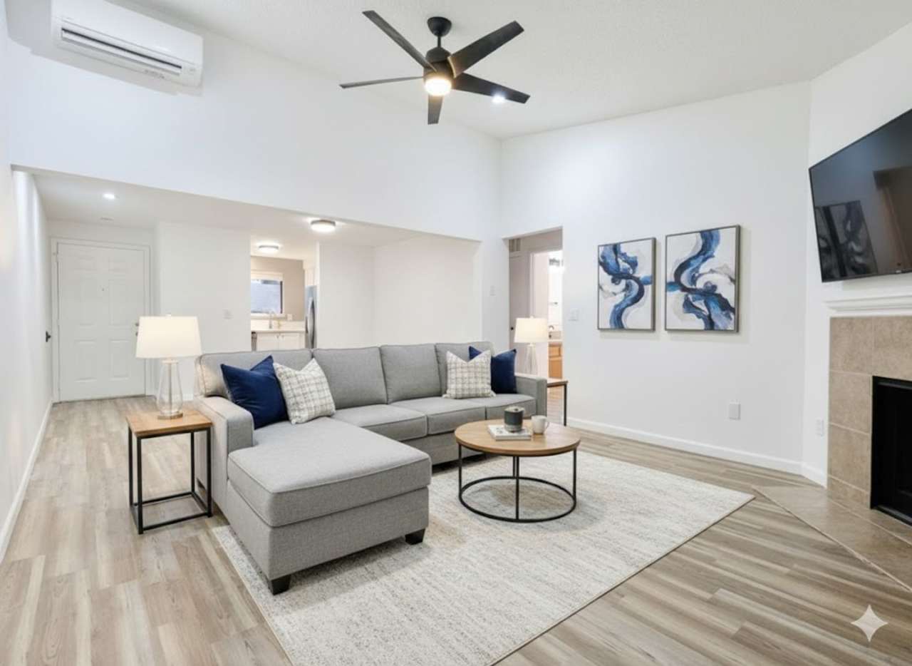 Stunning 2 Bedroom Condo with Fireplace, Modern Upgrades and Air Conditioning!